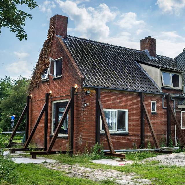 Afbeeldingsresultaat voor aardbeving huis in groningen